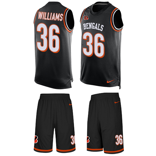 Men's Limited Shawn Williams Nike Jersey Black - #36 Tank Top Suit NFL Cincinnati Bengals